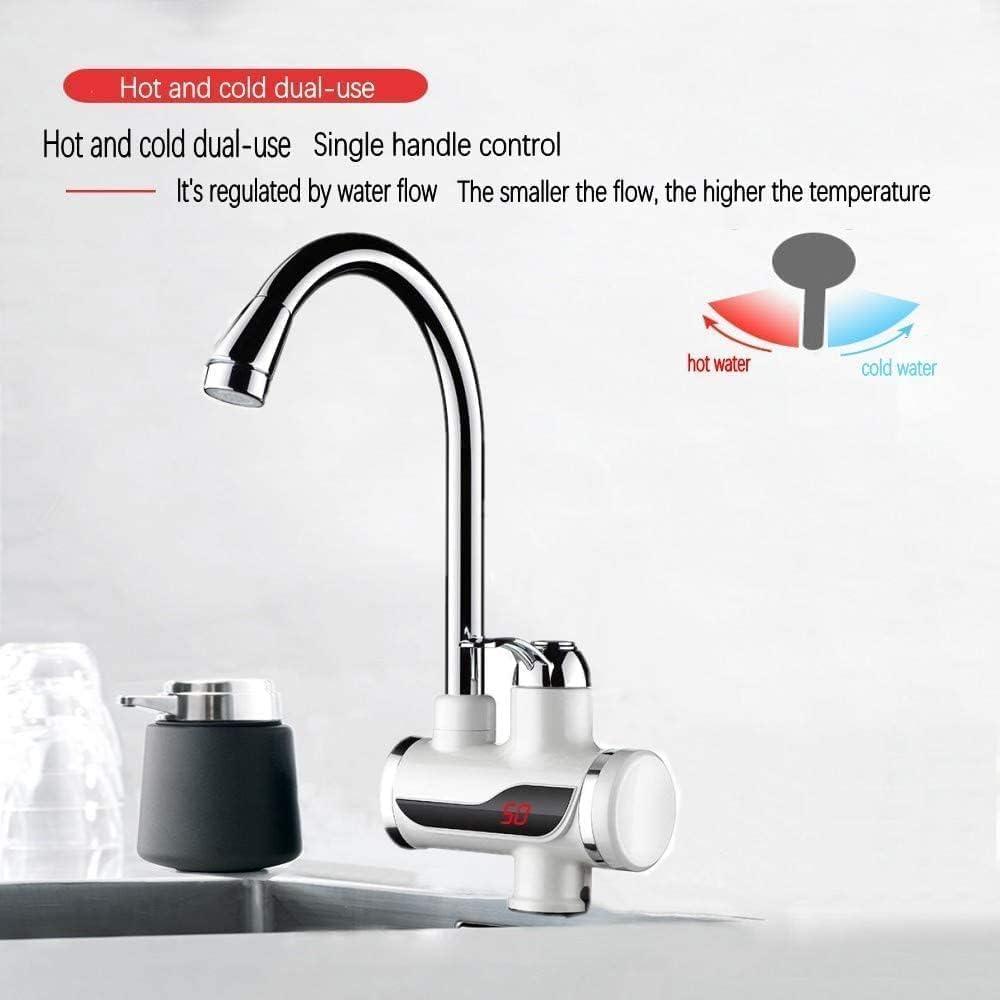 Tankless Instant Electric Water Heating Faucet with Digital Display - 3000W