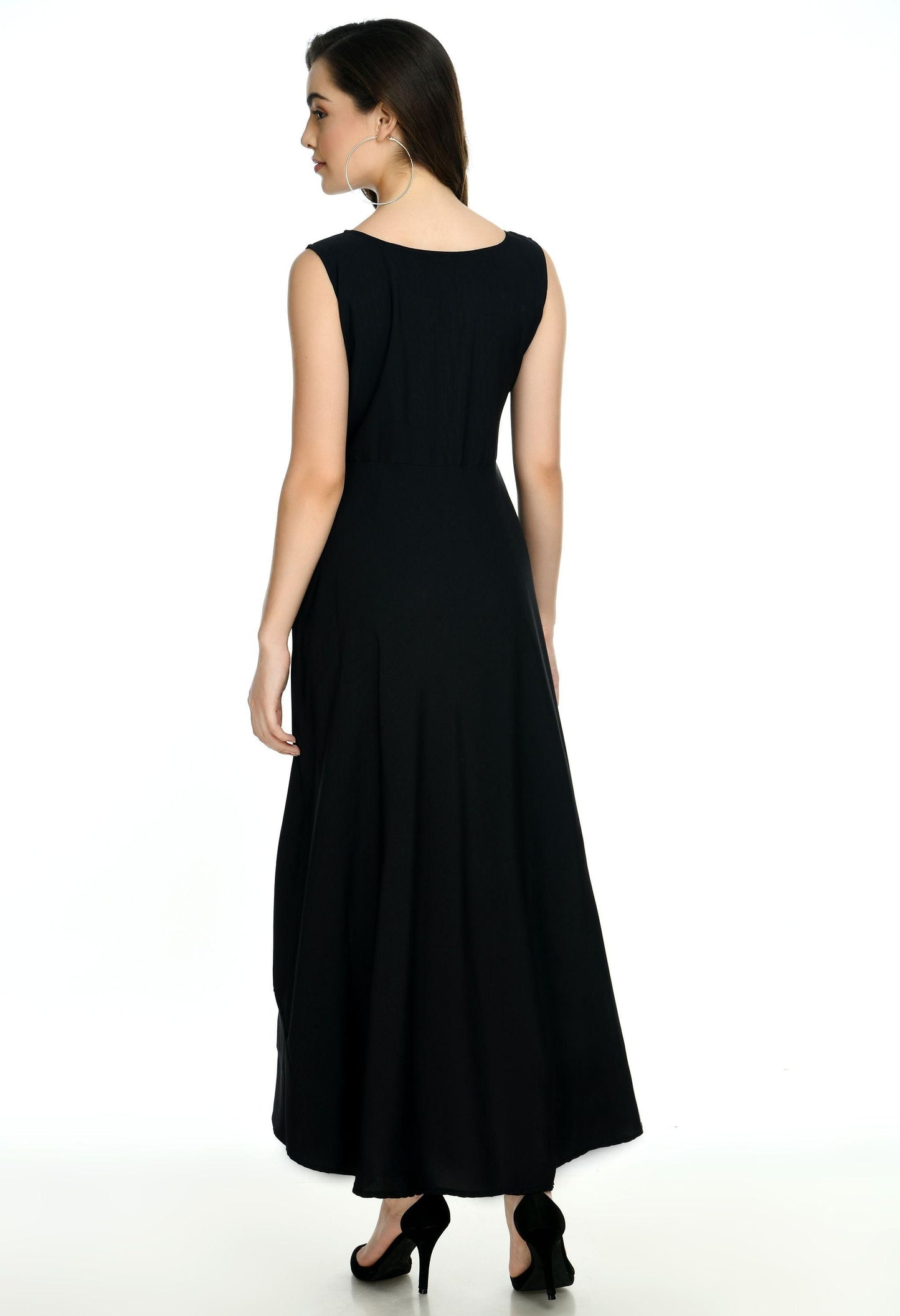 The USAfit Women's Black  Partywear Dress