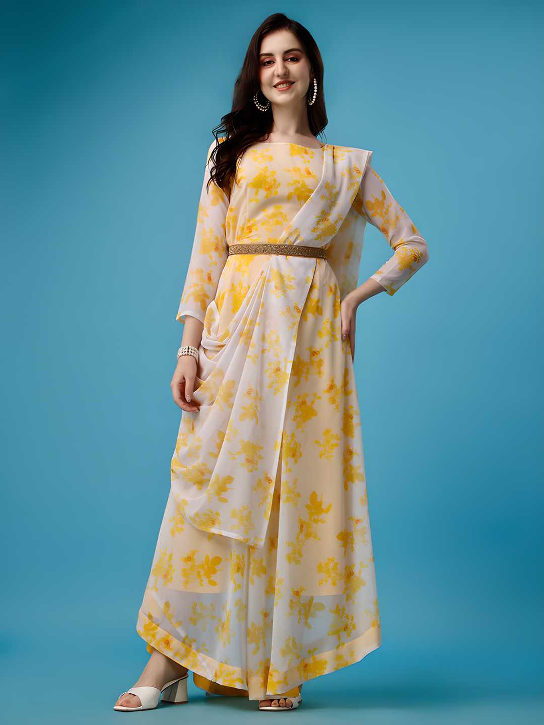 The USAfit Anarkali Kurti & Dupatta Set