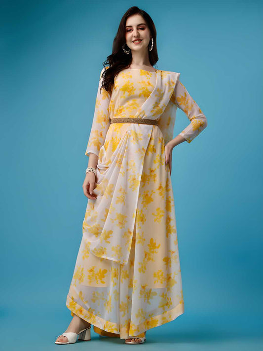 The USAfit Anarkali Kurti & Dupatta Set