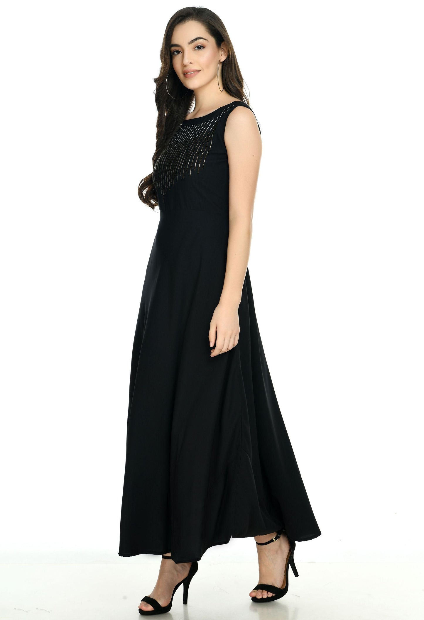 The USAfit Women's Black  Partywear Dress