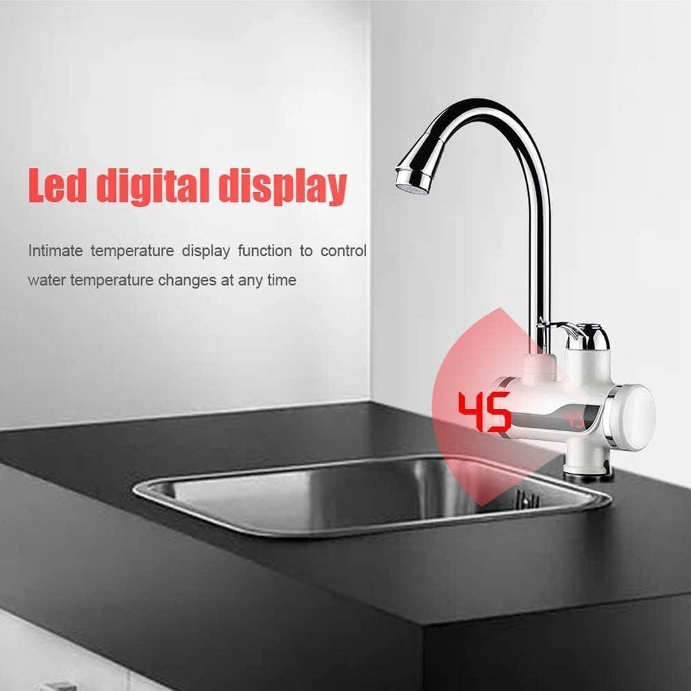 Tankless Instant Electric Water Heating Faucet with Digital Display - 3000W